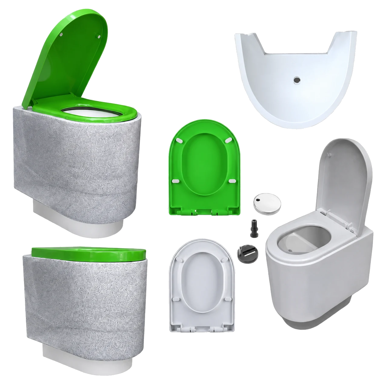 Baño seco para cámara con separación de orina